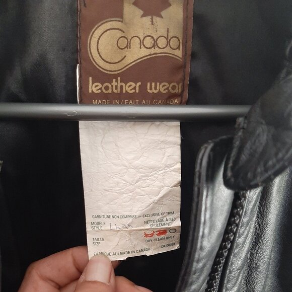 Canada Cuir Women's Vintage Genuine Leather Coat Large - Picture 10 of 11